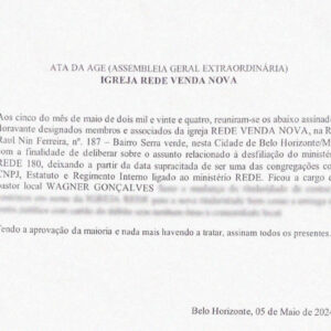 Comunicado – Desfiliação do Ministério Rede 180º